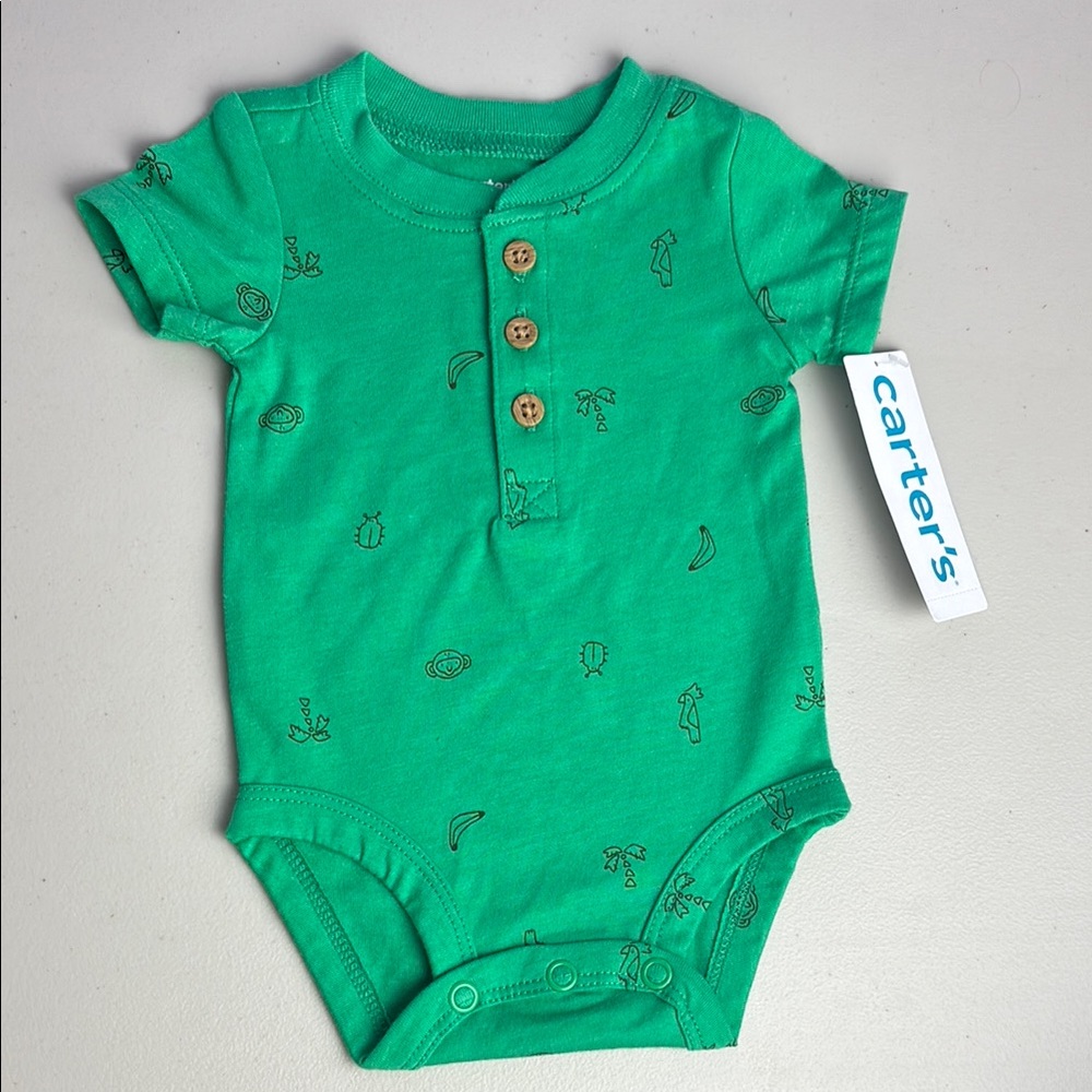 Carter's Teal Button-Up Baby Bodysuit